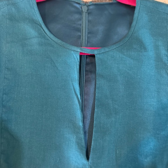 Elie Tahari -14 - Blue - Linen Dress - Picture 6 of 9